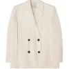 House of Dagmar Classic Linen Blazer White