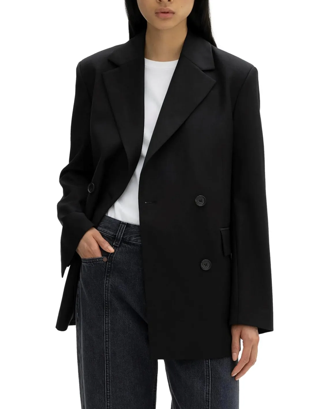 House of Dagmar Classic Wool Blazer Black