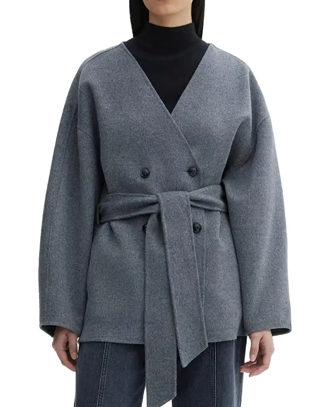 House of Dagmar Doublé Jacket Grey Melange