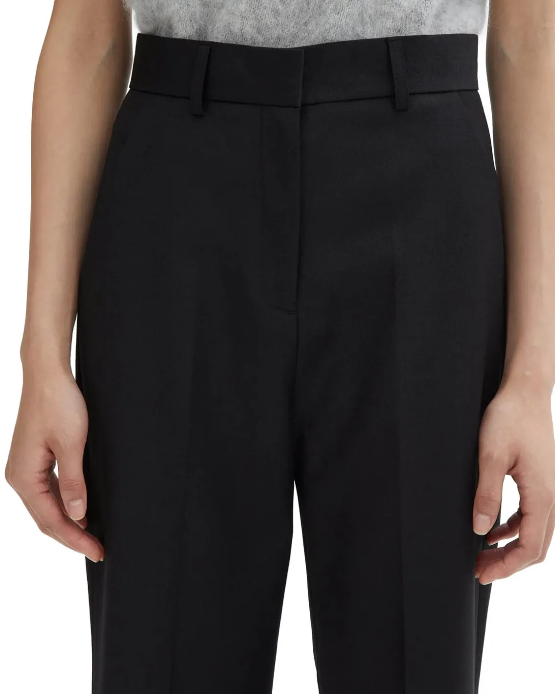 House of Dagmar High Waist Wool Pant Black