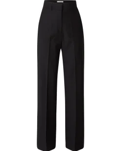 House of Dagmar High Waist Wool Pant Black