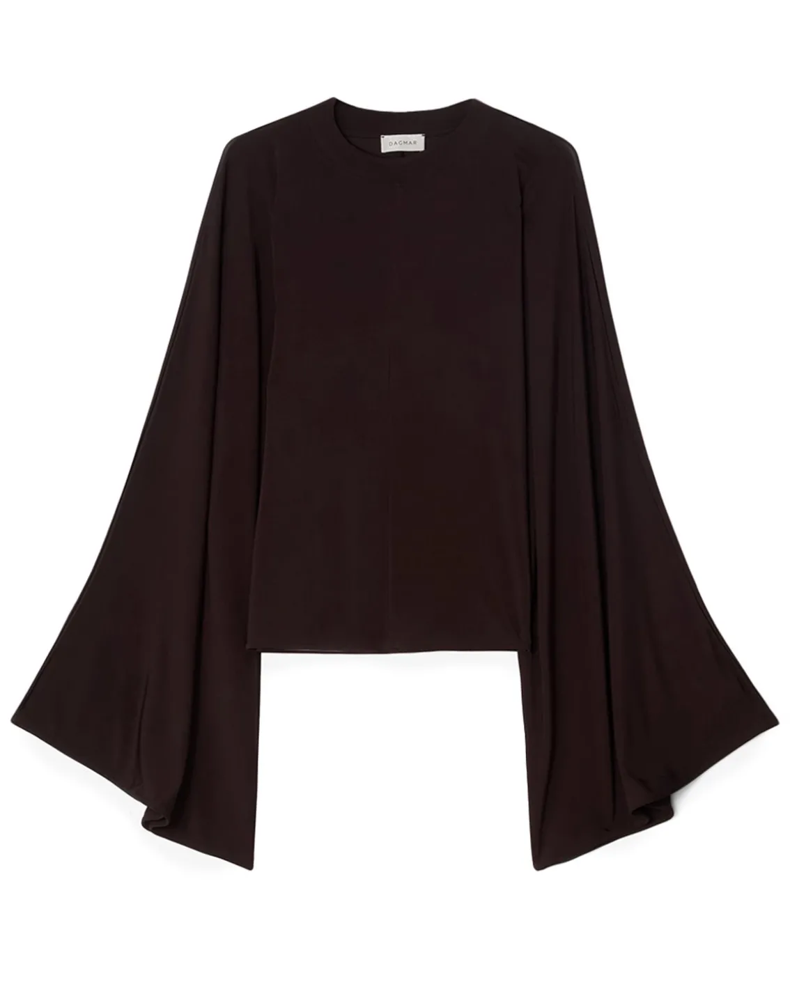 House of Dagmar Jersey Kimono Top Chocolate Brown