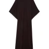House of Dagmar Jersey Kimono Dress Chocolate Brown