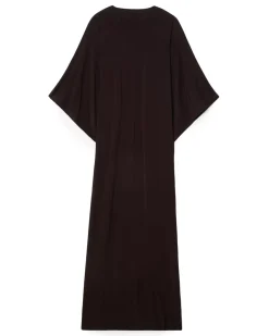 House of Dagmar Jersey Kimono Dress Chocolate Brown