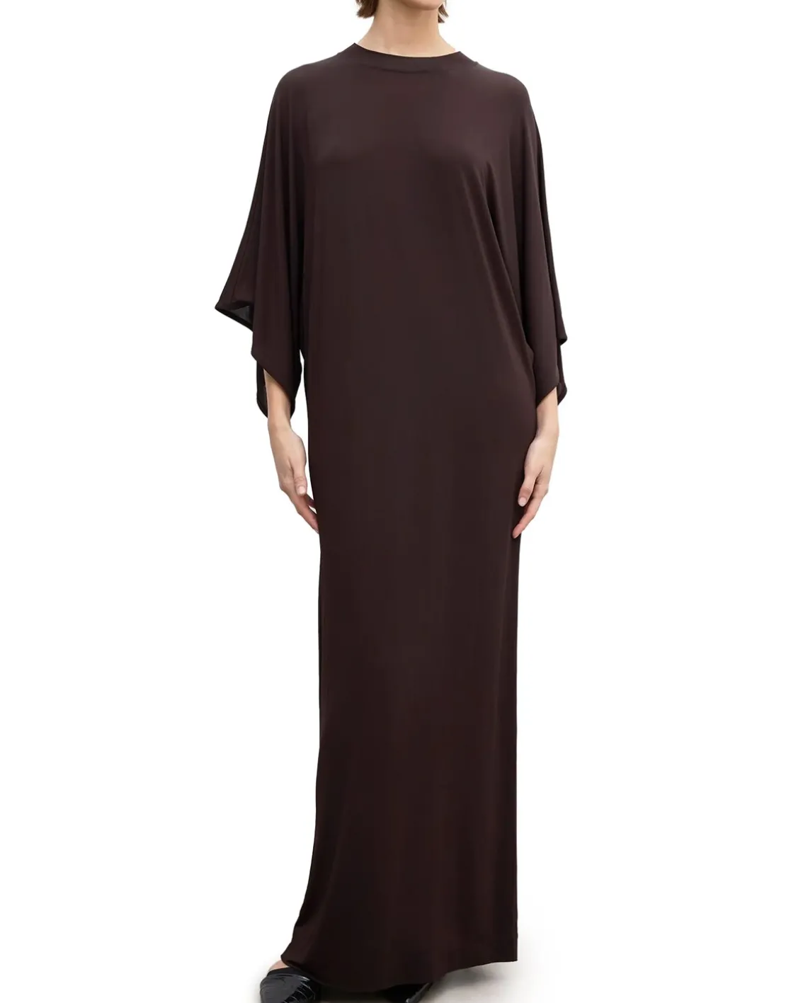 House of Dagmar Jersey Kimono Dress Chocolate Brown