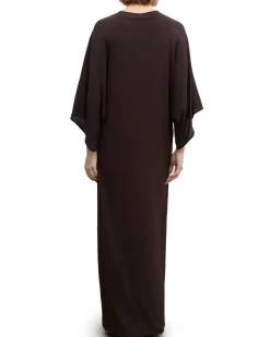 House of Dagmar Jersey Kimono Dress Chocolate Brown