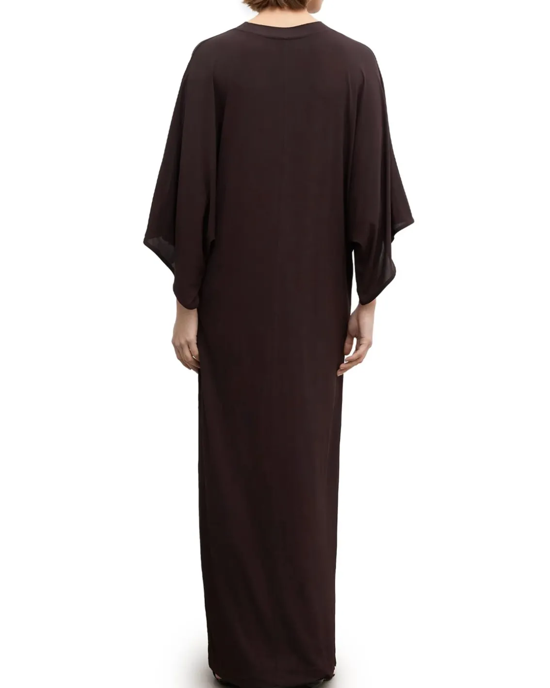 House of Dagmar Jersey Kimono Dress Chocolate Brown
