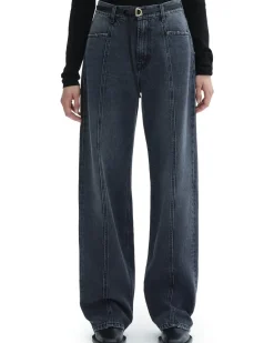 House of Dagmar Loose Fit Denim Dark Grey