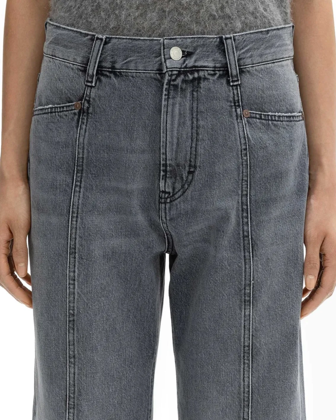 House of Dagmar Loose Fit Denim Light Grey