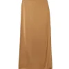 House of Dagmar Maxi Fluid Skirt Dull Gold