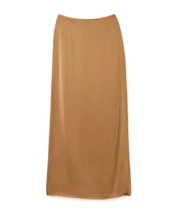 House of Dagmar Maxi Fluid Skirt Dull Gold