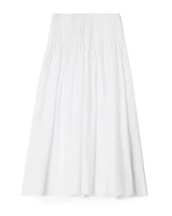 House of Dagmar Poplin Maxi Skirt White