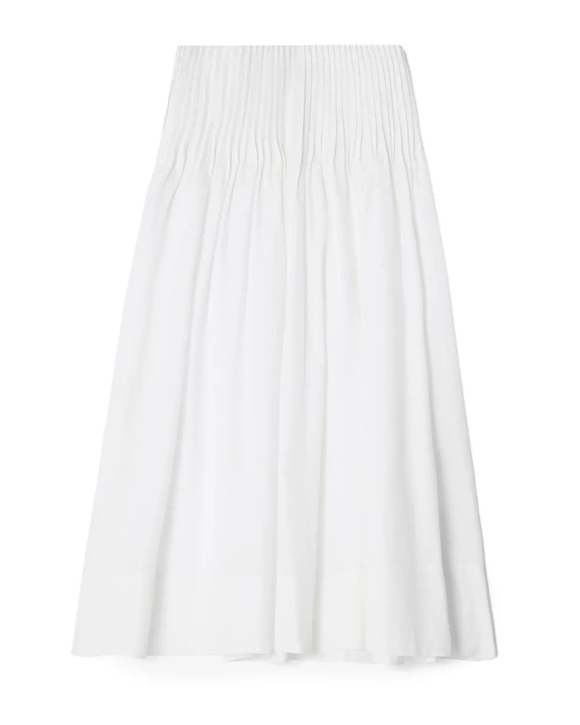 House of Dagmar Poplin Maxi Skirt White