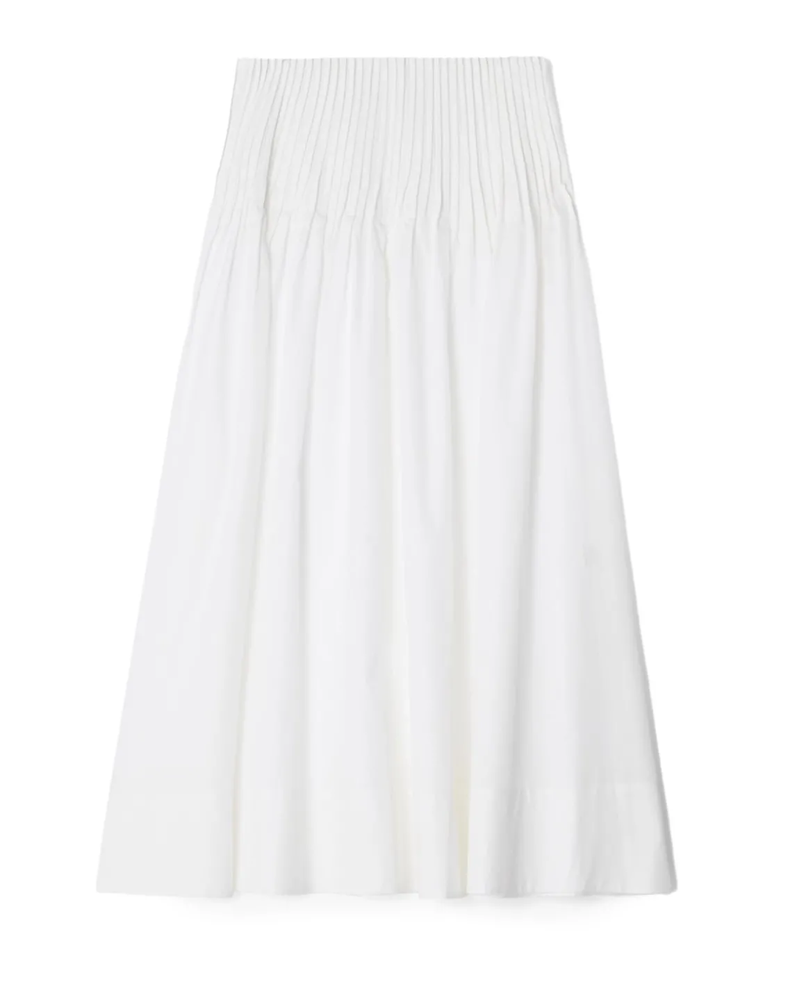 House of Dagmar Poplin Maxi Skirt White