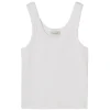 House of Dagmar Ribbed Tank Top White