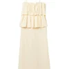 House of Dagmar Sculpted Strap Dress Cream White