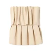 House of Dagmar Sculpted Tube Top Buttercream Yellow