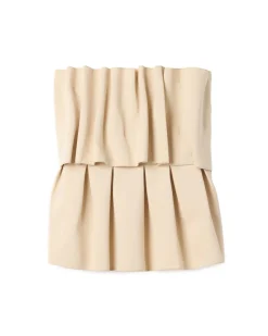 House of Dagmar Sculpted Tube Top Buttercream Yellow
