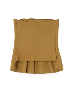 House of Dagmar Sculpted Tube Top Dull Gold