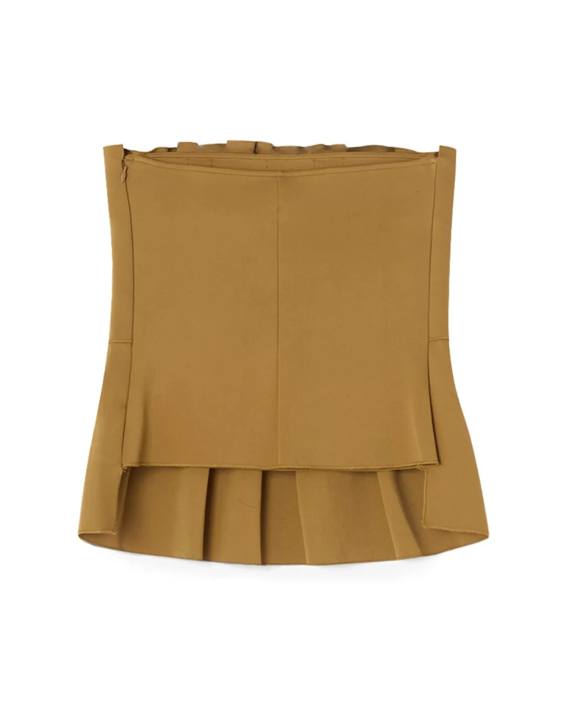 House of Dagmar Sculpted Tube Top Dull Gold