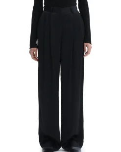 House of Dagmar Shiny Wide Suit Pant Black