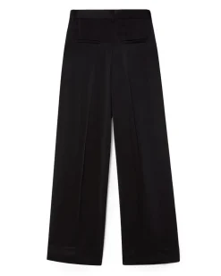 House of Dagmar Shiny Wide Suit Pant Black