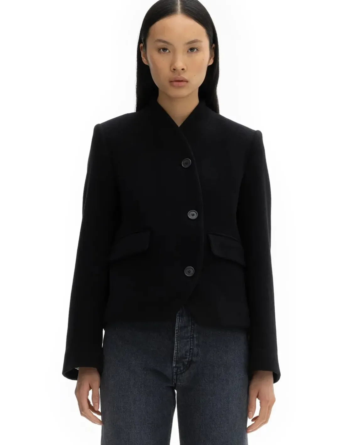 House of Dagmar Short Curved Jacket Black