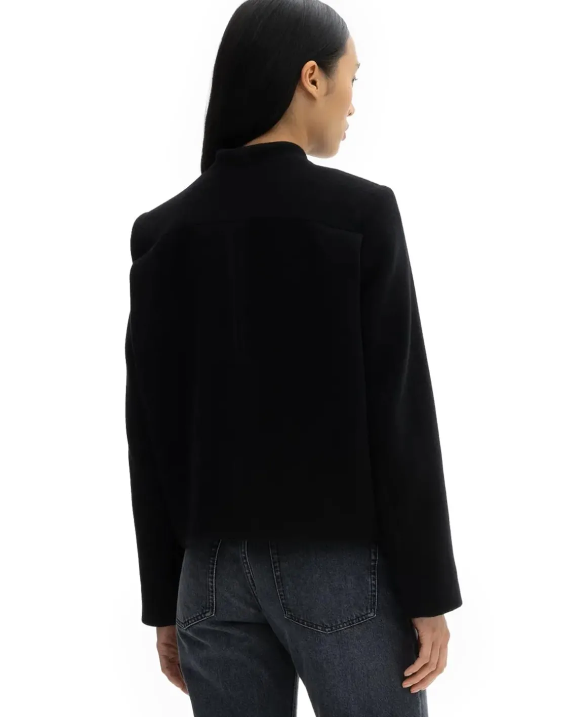 House of Dagmar Short Curved Jacket Black