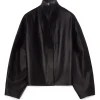 House of Dagmar Short Leather Jacket Black