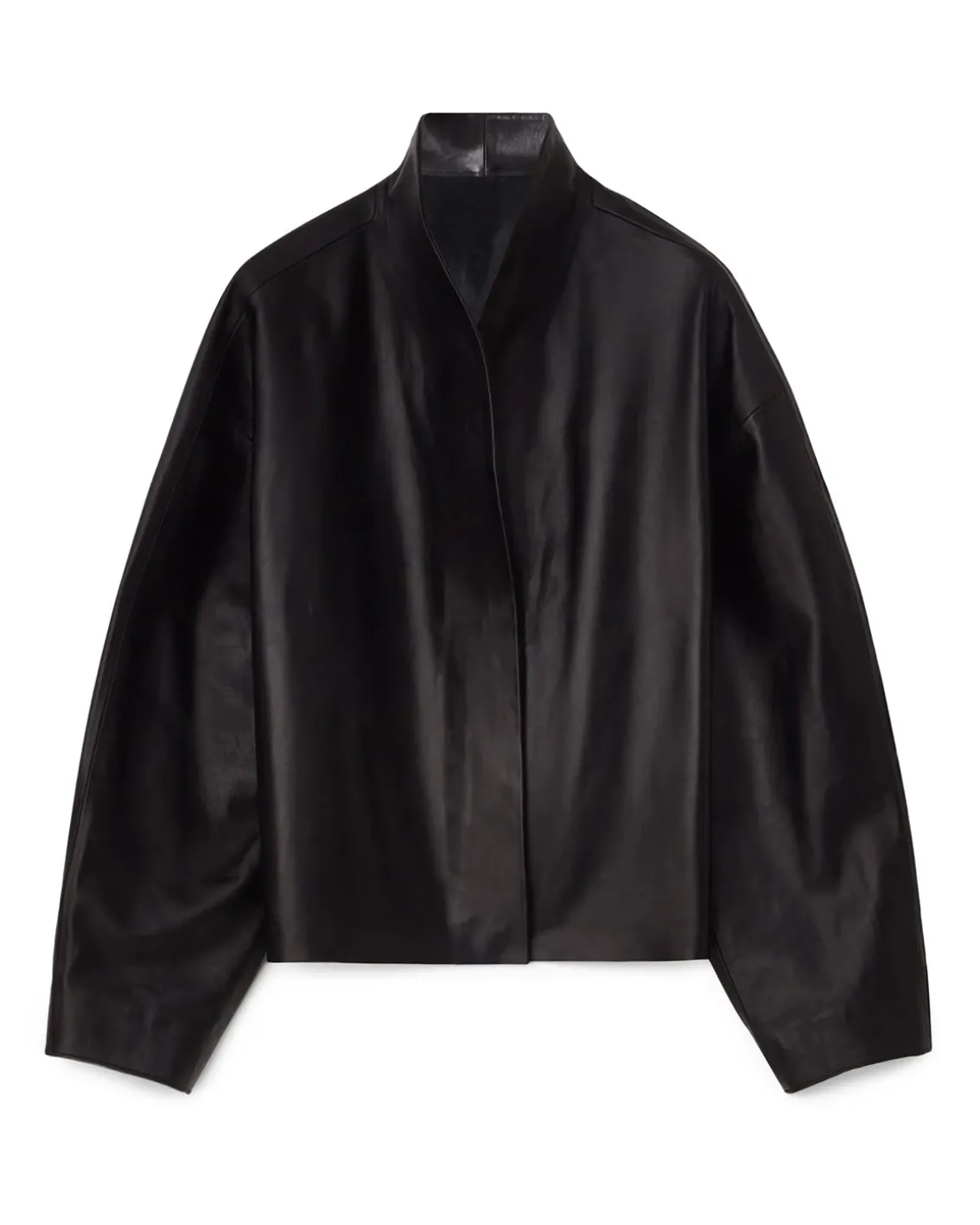 House of Dagmar Short Leather Jacket Black