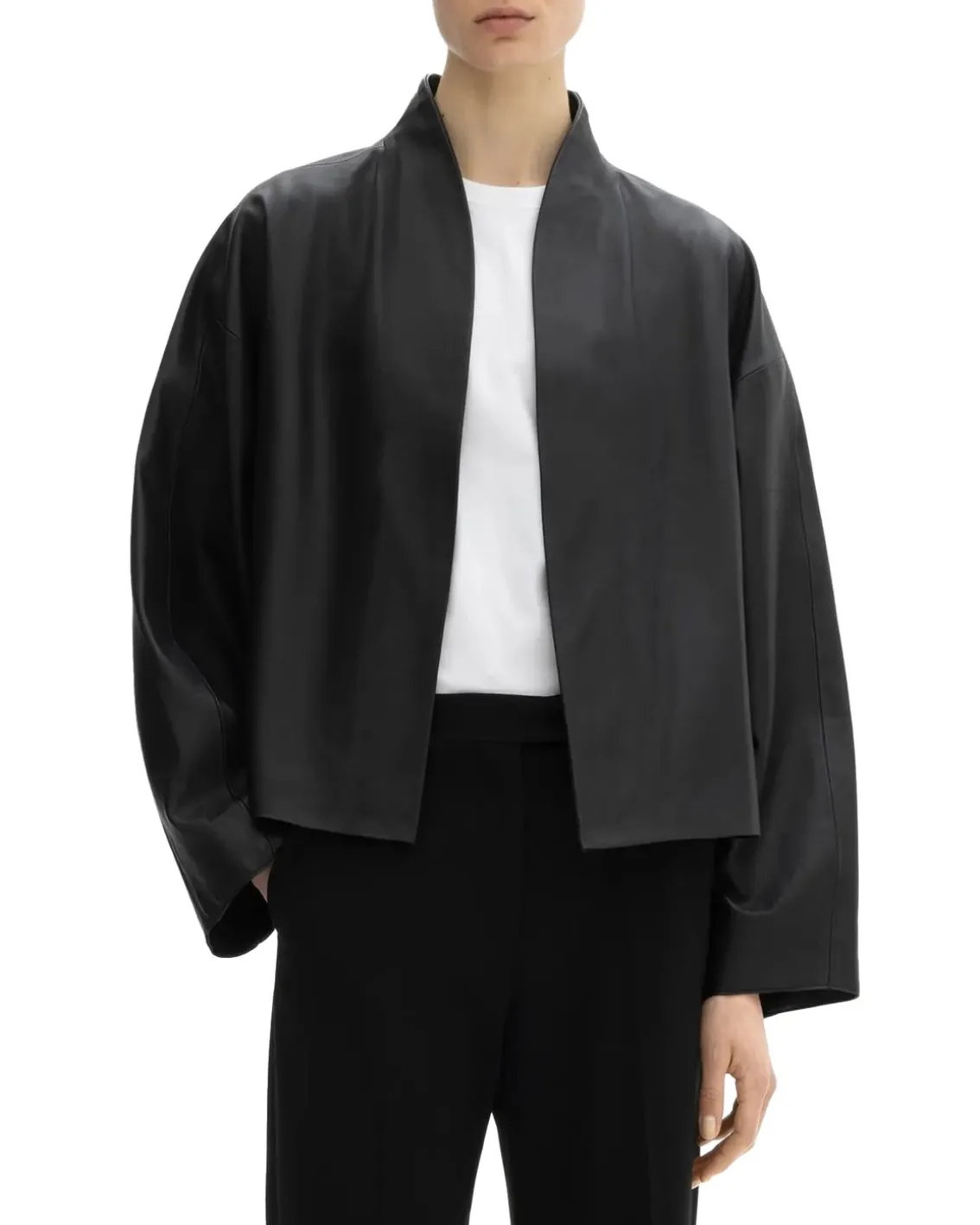 House of Dagmar Short Leather Jacket Black
