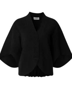 House of Dagmar Short Wool Cardigan Black