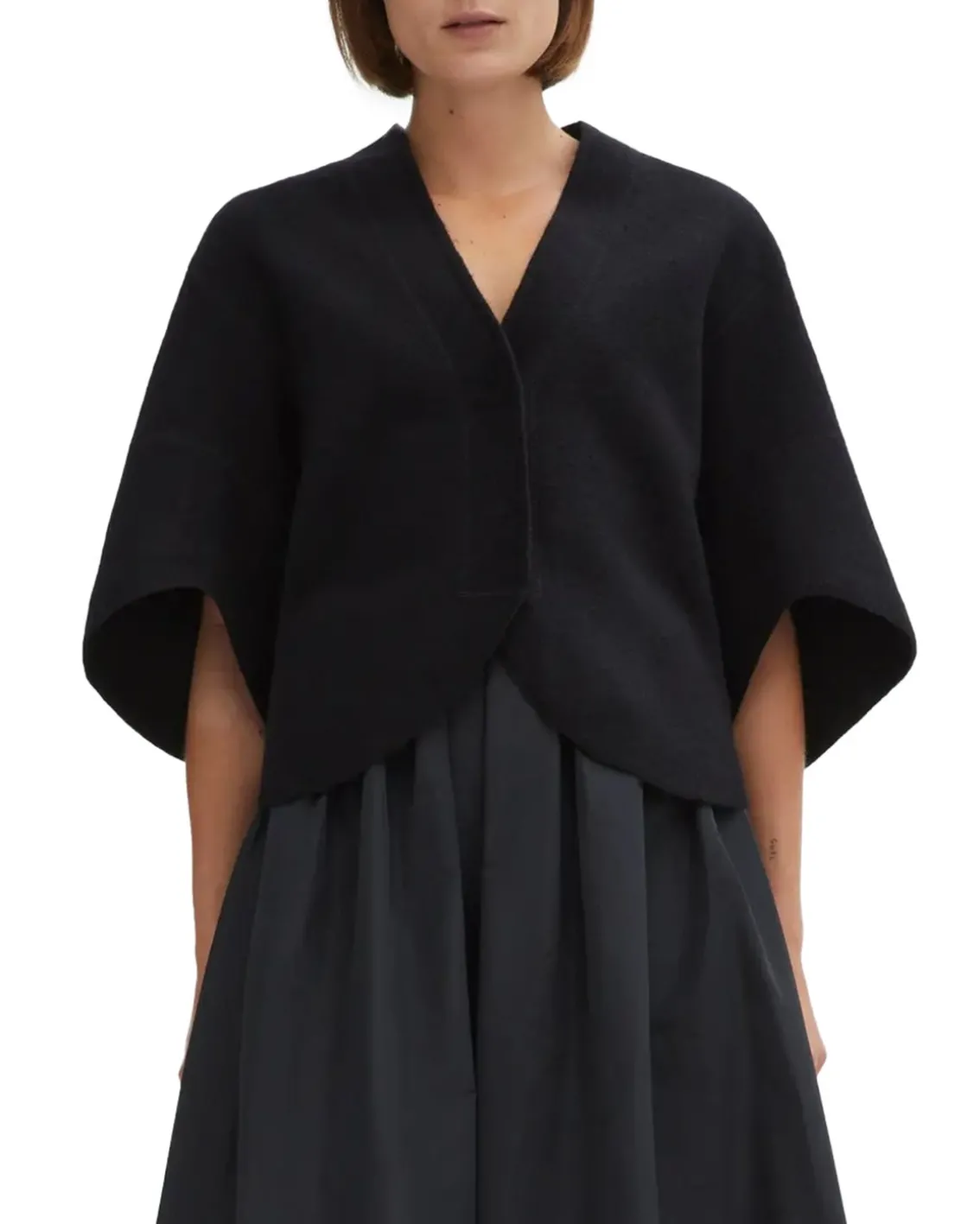 House of Dagmar Short Wool Cardigan Black