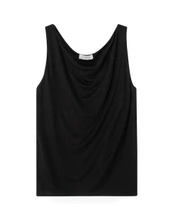 House of Dagmar Square Neck Top Black