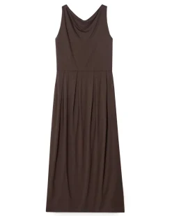 House of Dagmar Square Neck Dress Sepia