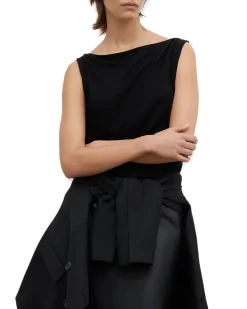 House of Dagmar Square Neck Top Black