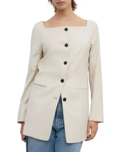 House of Dagmar Square Neck Blazer Sand Beige