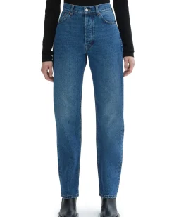 House of Dagmar Straight Leg Denim Dark Blue