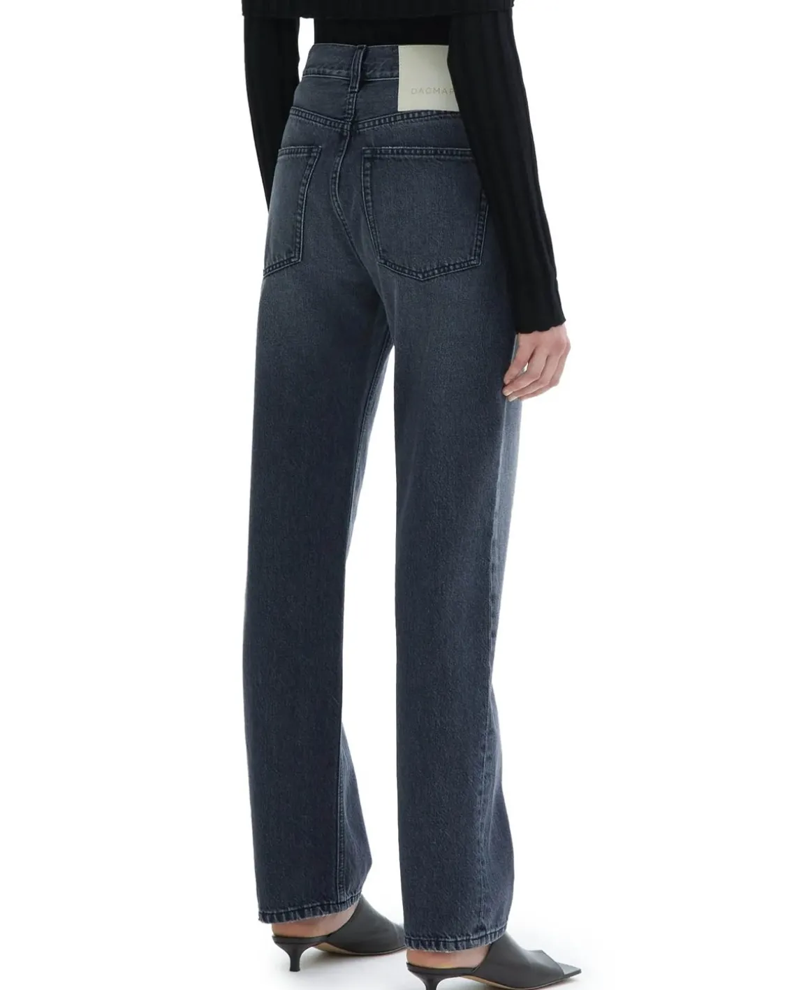 House of Dagmar Straight Leg Denim Dark Grey