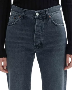 House of Dagmar Straight Leg Denim Dark Grey