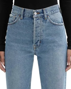 House of Dagmar Straight Leg Denim Light Blue Wash