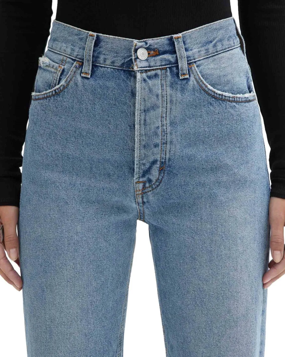 House of Dagmar Straight Leg Denim Light Blue Wash