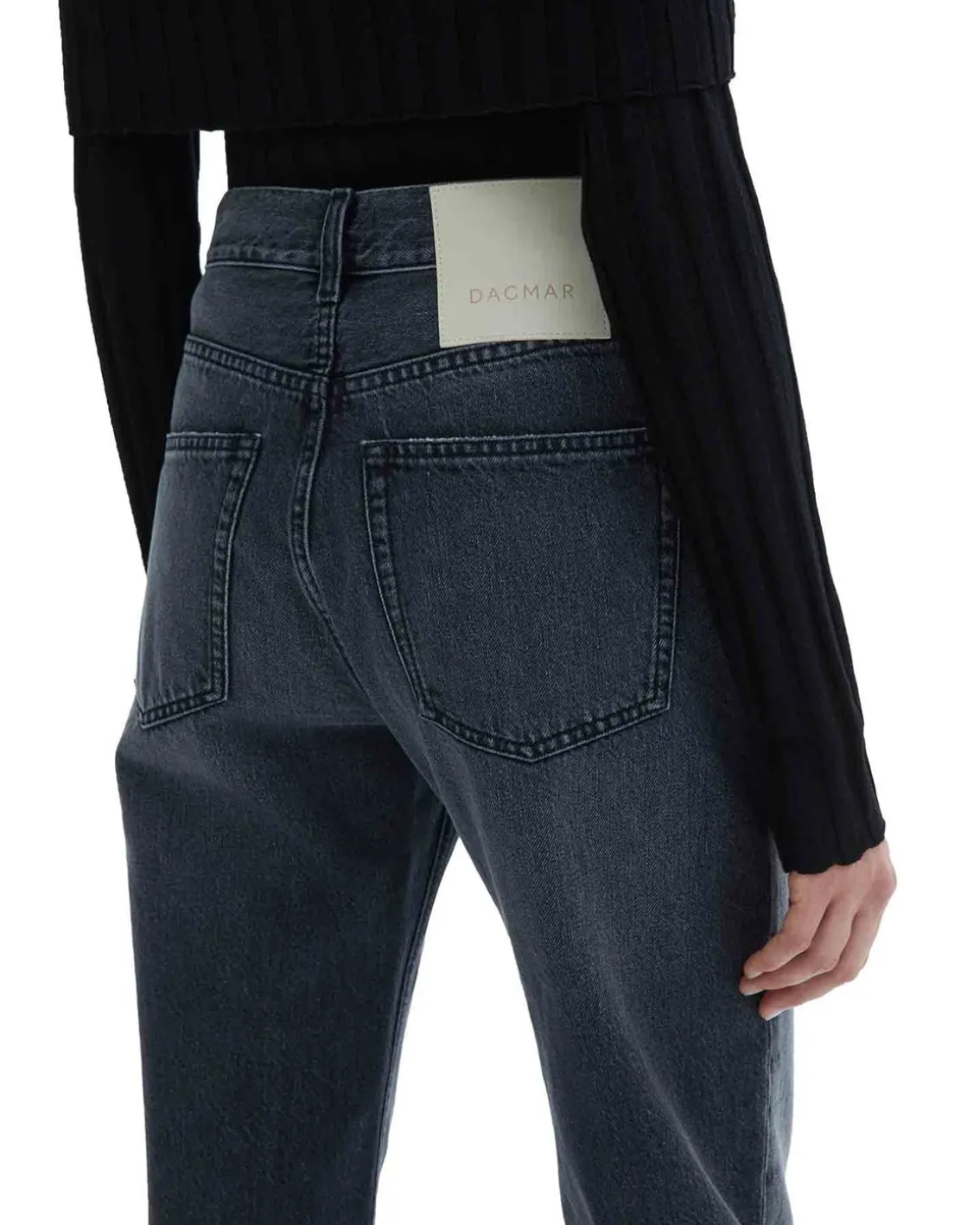 House of Dagmar Straight Leg Denim Dark Grey