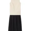 House of Dagmar Two Tone Dress Cream White Black