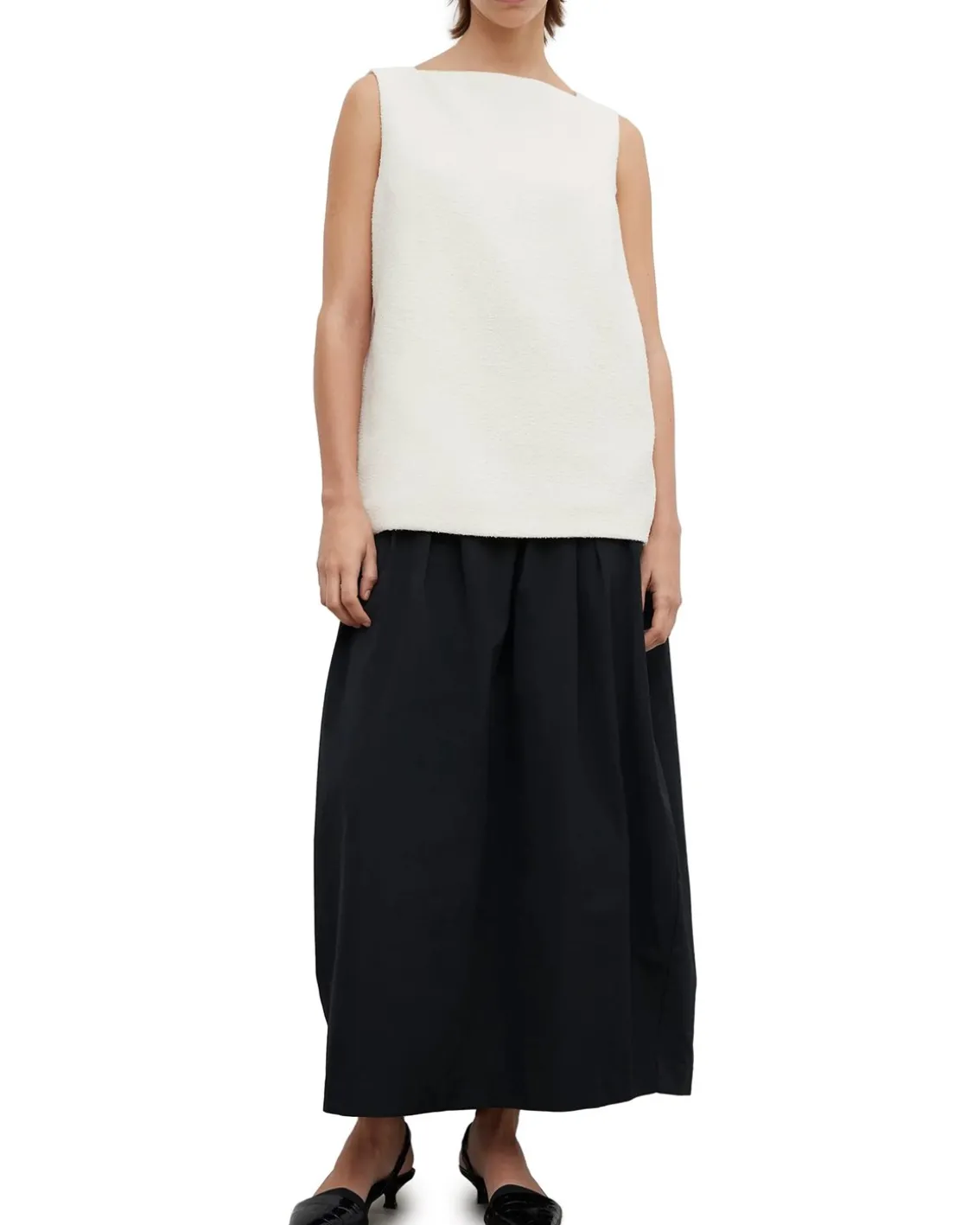 House of Dagmar Two Tone Dress Cream White Black
