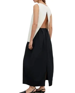 House of Dagmar Two Tone Dress Cream White Black