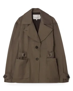 House of Dagmar Utility Jacket Khaki Green