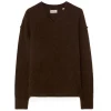 House of Dagmar V-Neck Alpaca Knit Tobacco Brown