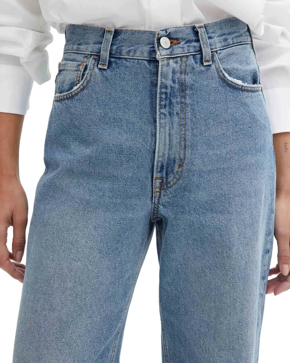 House of Dagmar Wide Leg Denim Light Blue Wash