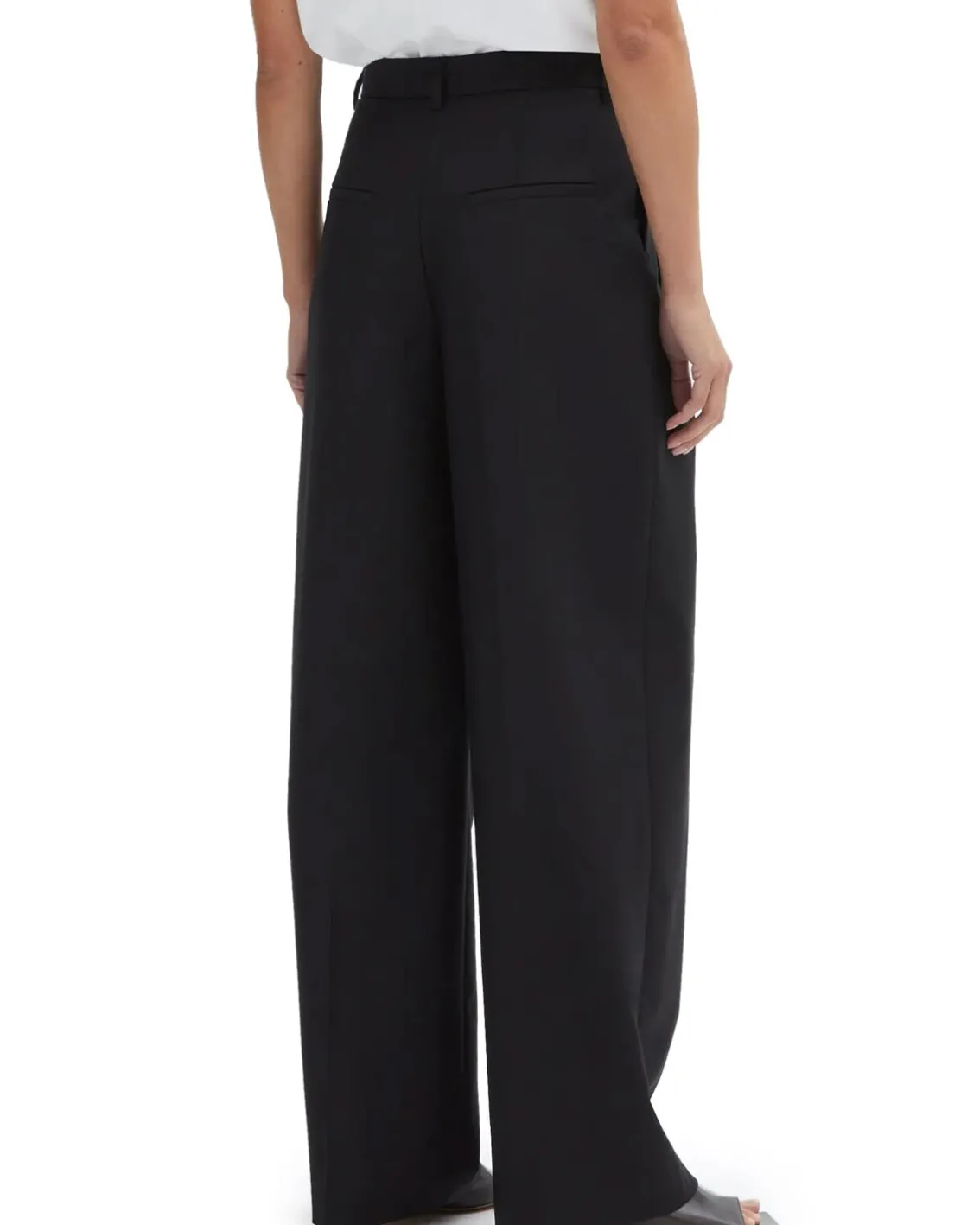 House of Dagmar Wide Leg Suit Trousers Black